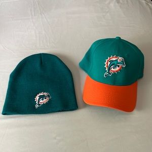 Miami Dolphins hat and toboggan set